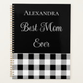 Beste Mama je Buffalo Karierte Schwarz-weiße Schür Planer (Vorderseite)