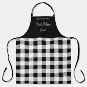 Beste Mama je Buffalo Karierte Schwarz-weiße Schür Schürze (Vorderseite)