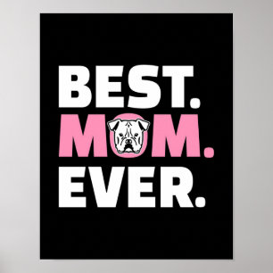 Beste Mama je Bulldog   Geschenk für Hunde Poster