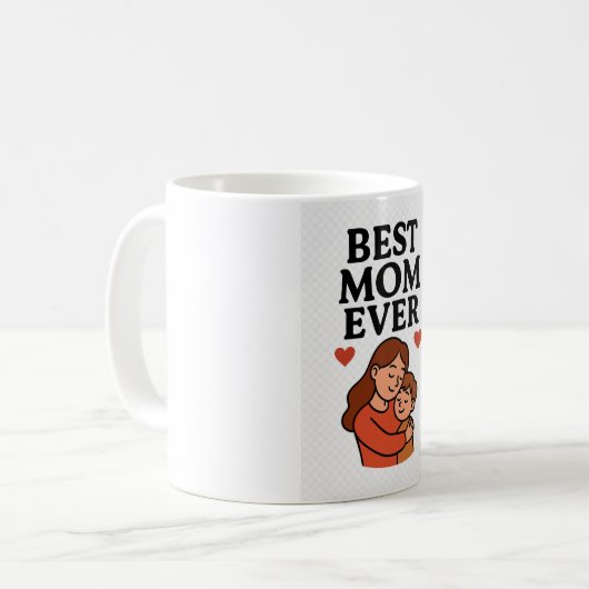 Beste Mama je Coffee Tasse Geschenk (Vorderseite Links)