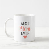 Beste Mama je Coral Script Mütter Tag Kaffeetasse (Links)
