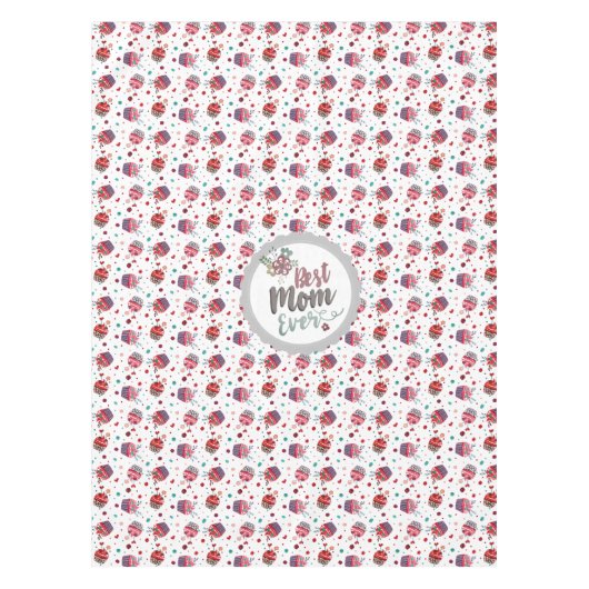 Beste Mama je Cupcakel-Muster  Tischdecke (Vorderseite)