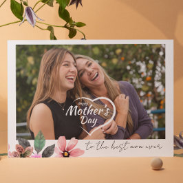 Beste Mama je Custom Foto Text Happy Mütter Day Feiertagskarte