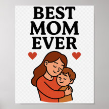 Beste Mama je dekoratives Poster für Mama