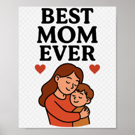 Beste Mama je dekoratives Poster für Mama