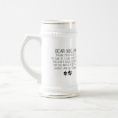 Beste Mama je Design Sehr geehrter Hundedad Danke Bierglas (Links)