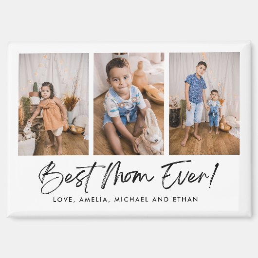 Beste Mama je Drei-Foto-Magnet Magnet (Vorderseite)