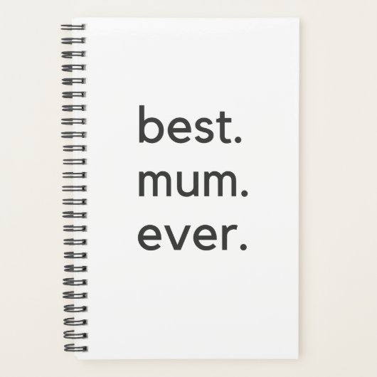 Beste Mama je dunkel Planer (Vorderseite)