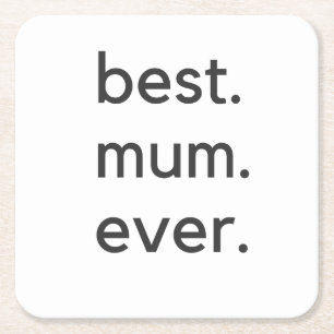 Beste Mama je dunkel Rechteckiger Pappuntersetzer