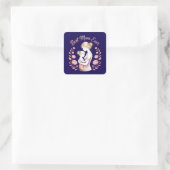Beste Mama je" - Ein Tribut an die Mama Quadratischer Aufkleber (Tasche)