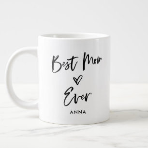 Beste Mama je   Einfache Lässige Schrift und Herz Jumbo-Tasse