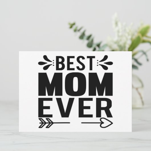 Beste Mama je! Einladung (Stehend Vorderseite)