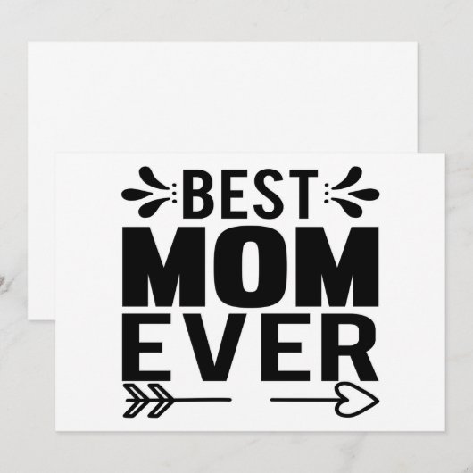 Beste Mama je! Einladung (Vorne/Hinten)