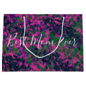 Beste Mama je einzigartiger Garten mit blühenden F Große Geschenktüte (Vorderseite)