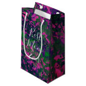 Beste Mama je einzigartiger Garten mit blühenden F Kleine Geschenktüte (Vorderseite Schrägansicht)