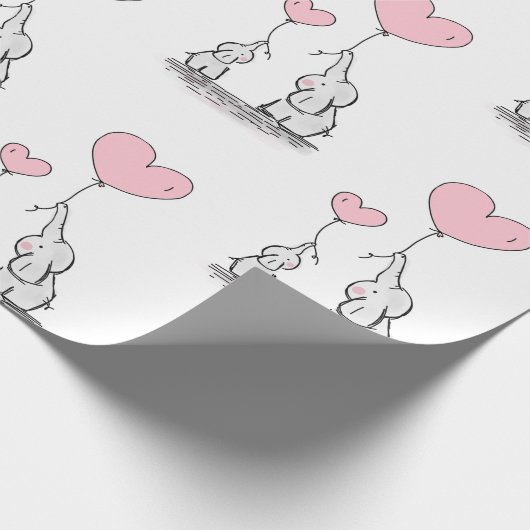 Beste Mama je Elefanten-Liebe Geschenkpapier (Ecke)