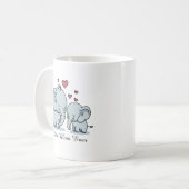 Beste Mama je Elefanten und Herz Kaffeetasse (Vorderseite Links)