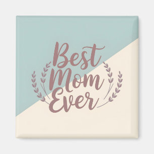Beste Mama je - Elegante Minze und Creme-Design Magnet