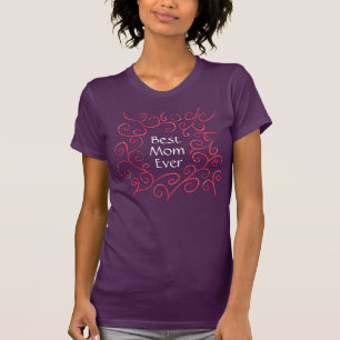 Beste Mama je elegante rosa Wirbel modern T-Shirt