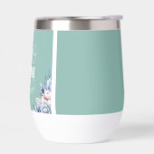 'Beste Mama je' eleganter Blumenweintumbler Thermi (Links)