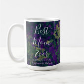 Beste Mama je Eleganter Garten Blumenbemalung Kaffeetasse (Links)