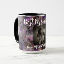 Beste Mama je eleganter lila Quarzmarmor Tasse