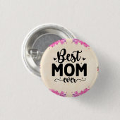 Beste Mama je Elegantes Script Button (Vorne & Hinten)