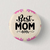 Beste Mama je Elegantes Script Button (Vorderseite)