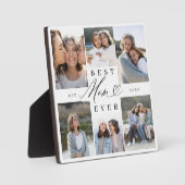 Beste Mama je Elegantes Script Herzklopfen Fotoplatte (Vorderseite)