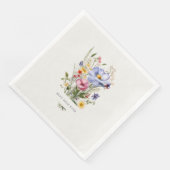 Beste Mama je English Garden Bouquet Muttertag Serviette (Ecke)