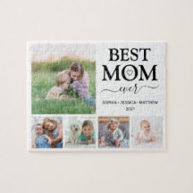 Beste Mama je Familienfoto Collage Jigsaw Puzzle