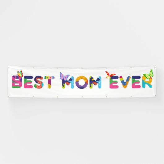 Beste Mama je farbenfroh Banner (Horizontal)