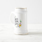 Beste Mama je farbenfroh Bierglas (Vorderseite Links)
