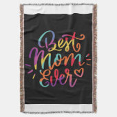 Beste Mama je farbenfroh Decke (Vorderseite Vertikal)