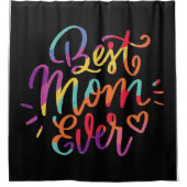 Beste Mama je farbenfroh Duschvorhang (Vorderseite)