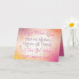 Beste Mama je farbenfroh Elegante Moderne Mütter T Karte