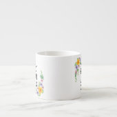Beste Mama je farbenfroh Espressotasse (Vorderseite)