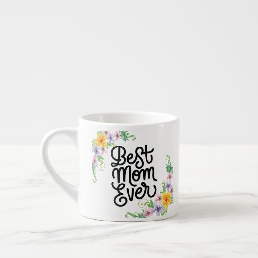 Beste Mama je farbenfroh Espressotasse (Links)