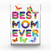 Beste Mama je farbenfroh Fotoblock (Vorderseite)