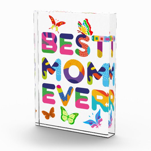 Beste Mama je farbenfroh Fotoblock (Rechts)