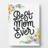 Beste Mama je farbenfroh Fotoplatte (Vorderseite)