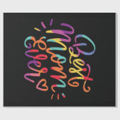 Beste Mama je farbenfroh Geschenkpapier (Flach)