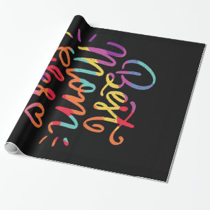 Beste Mama je farbenfroh Geschenkpapier