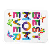 Beste Mama je farbenfroh Magnet (Horizontal)