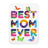 Beste Mama je farbenfroh Magnet (Vertikal)