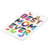 Beste Mama je farbenfroh Magnet (Linke Seite)