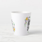 Beste Mama je farbenfroh Milchtasse (Vorderseite)