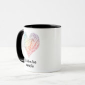 Beste Mama je farbenfroh Rainbow Herzlichkeit Tasse (Vorderseite Links)