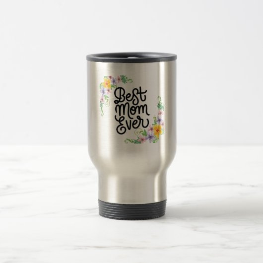 Beste Mama je farbenfroh Reisebecher (Mittel)