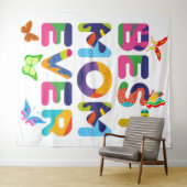 Beste Mama je farbenfroh Wandteppich (Beispiel (Horizontal))